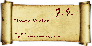 Fixmer Vivien névjegykártya